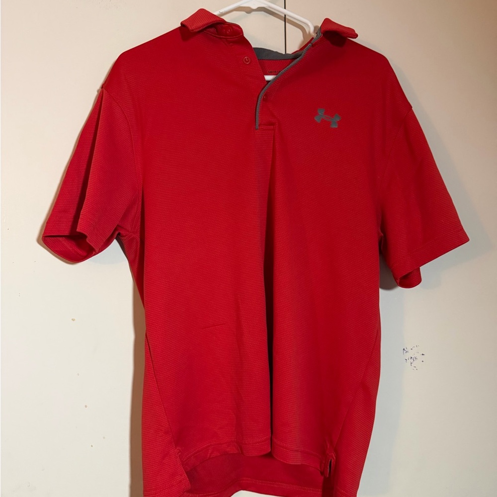 Under Armour Men's Polo Shirt in Bold Red